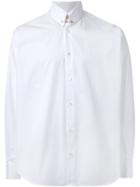 Aganovich Safety Pin Collar Shirt, Men's, Size: 48, White, Cotton