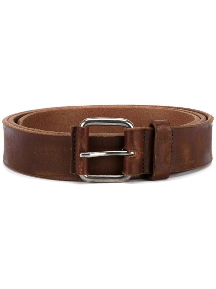 Dries Van Noten - Distressed Belt - Men - Leather - 90, Brown, Leather