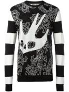 Mcq Alexander Mcqueen Paisley Swall Sweatshirt, Men's, Size: Xl, Black, Wool/cotton