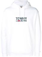 Tommy Jeans Logo Print Hoodie - White