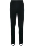 Aviù Side Stripe Stirrup Leggings - Black