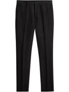 Burberry Linen Silk Tailored Trousers - Black