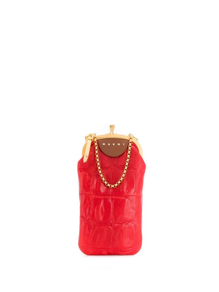 Marni Chain Phone Case - Red