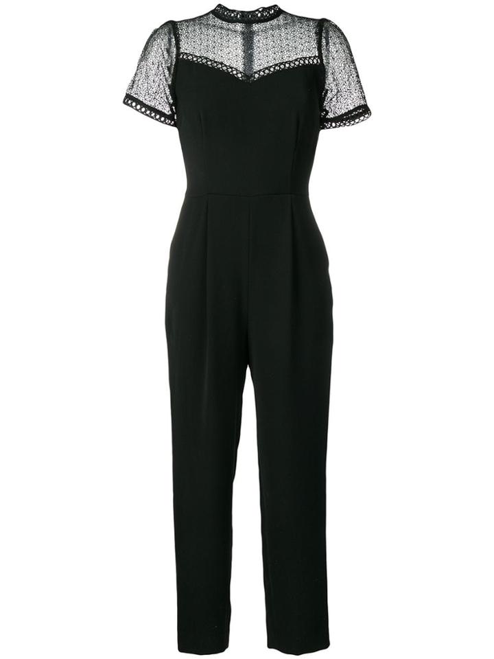 Michael Michael Kors Lace Panel Jumpsuit - Black