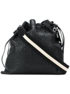 Sonia Rykiel Le Flore Snake Embossed Bag - Black