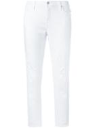 J Brand - Distressed Cropped Jeans - Women - Cotton/polyurethane - 27, White, Cotton/polyurethane