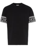 Kenzo Paris Logo Stripe Cotton T-shirt - Black