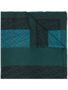 Fendi Jacquard Logo Print Scarf - Green