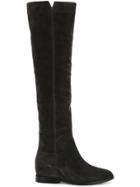 Ash Calf Length Boots - Grey