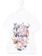 Stella Mccartney Kids Arlo Meat Free Monday Animals T-shirt, Toddler Boy's, Size: 3 Yrs, White