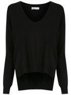 Nk V-neck Knitted Sweater - Black
