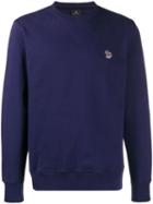 Ps Paul Smith Patch Long-sleeved Sweatshirt - Blue