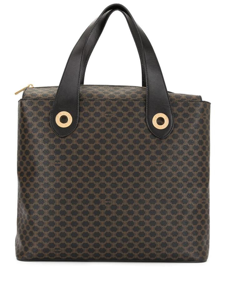 Céline Pre-owned Macadam Pattern Hand Tote Bag - Brown