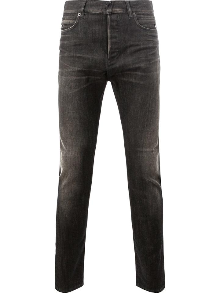Balmain Low Rise Slim Jeans - Black