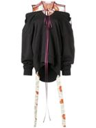 Act N&deg;1 Contrast Neck-tied Sweater - Black