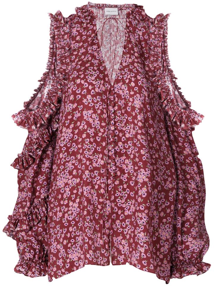Magda Butrym Floral Print Blouse - Red