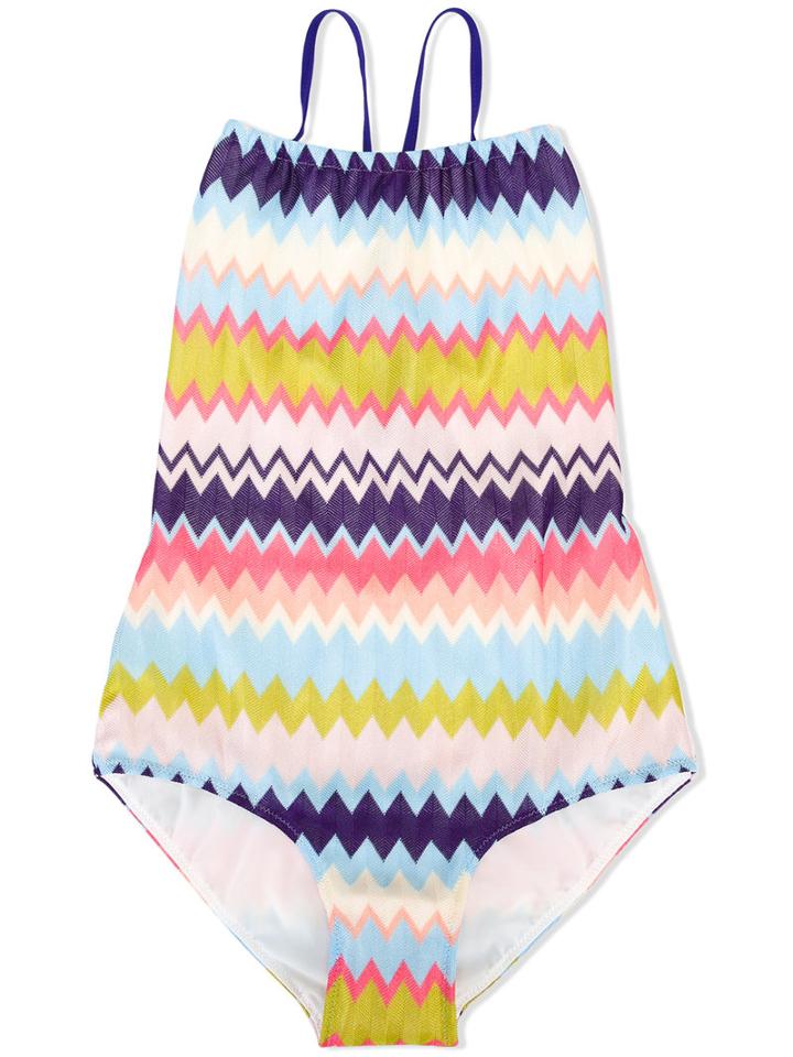 Missoni Kids Striped Swimsuit, Girl's, Size: 10 Yrs