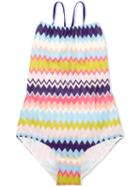 Missoni Kids Striped Swimsuit, Girl's, Size: 10 Yrs