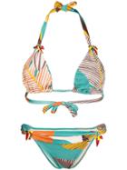 Adriana Degreas Knot Detail Halterneck Bikini - Multicolour