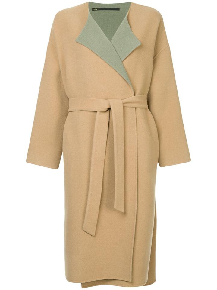 Muller Of Yoshiokubo Belted Double-breasted Coat - Brown