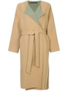 Muller Of Yoshiokubo Belted Double-breasted Coat - Brown