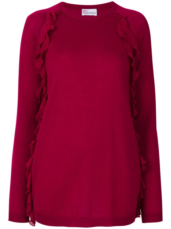 Red Valentino Frilled Detail Jumper