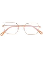 Chloé Eyewear Square Shaped Glasses - Gold
