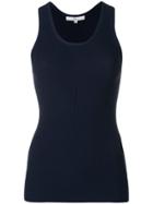 Tibi Ribbed Knitted Tank Top - Blue