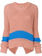 No21 Block Stripe Chunky-knit Sweater - Brown