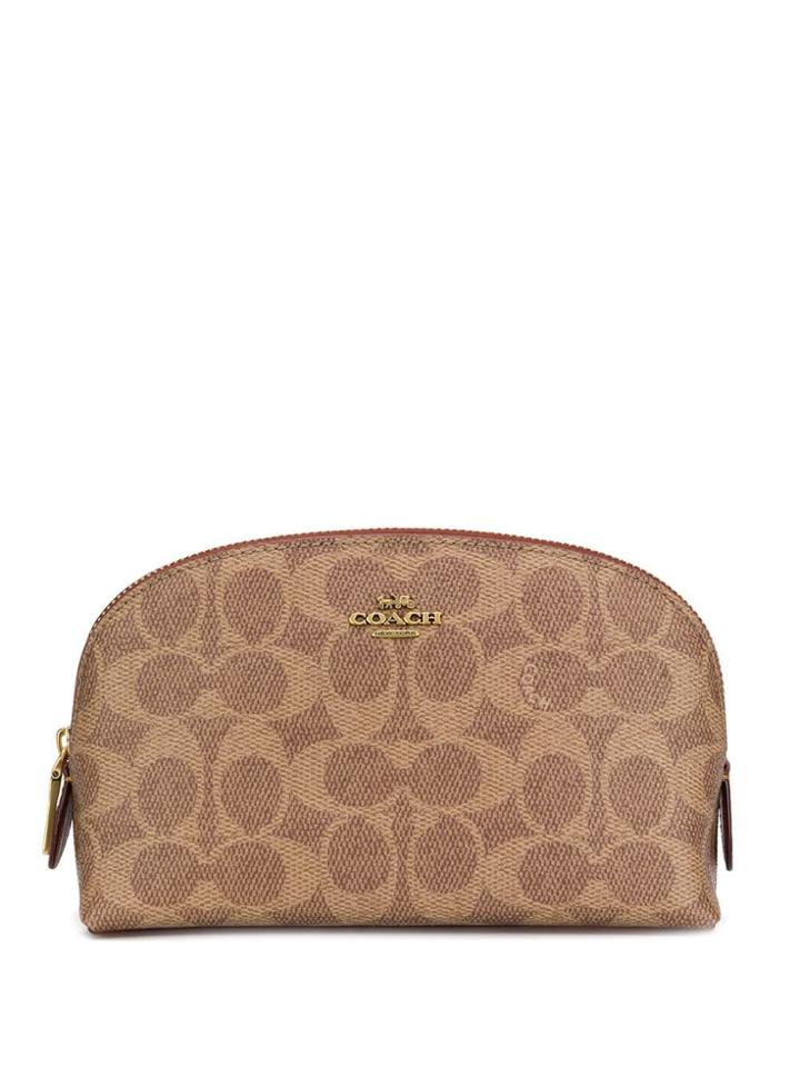 Coach Cosmetic Case In Signature Canvas - Brown
