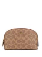 Coach Cosmetic Case In Signature Canvas - Brown
