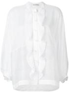 Ermanno Scervino Pleated Trim Shirt - White