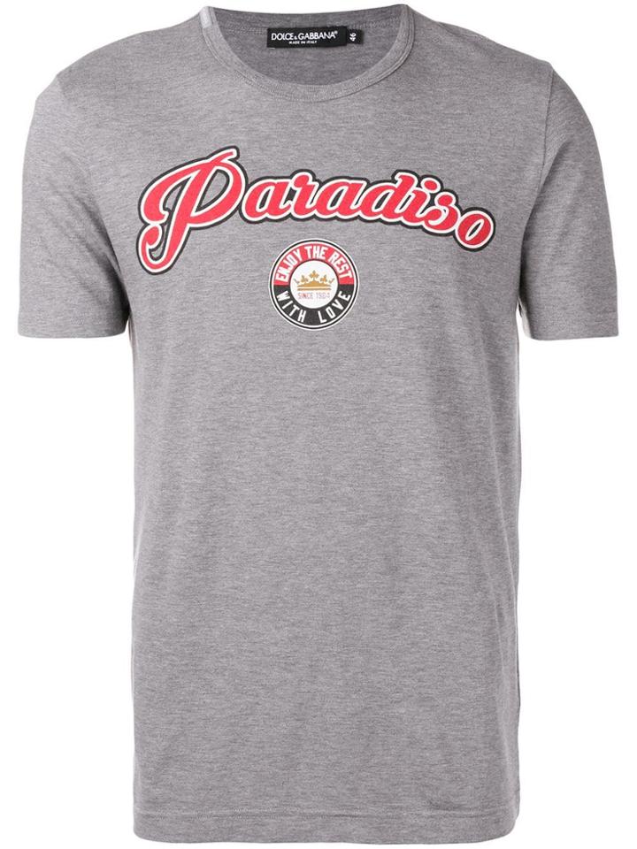 Dolce & Gabbana Paradiso Print T-shirt - Grey