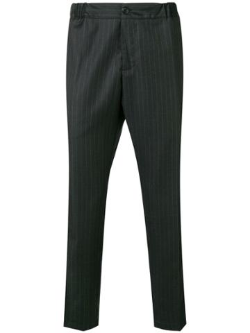 Costumein Pinstripe Tapered Trousers - Grey