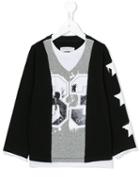 John Galliano Kids - Layered Sweatshirt - Kids - Cotton - 6 Yrs, Black
