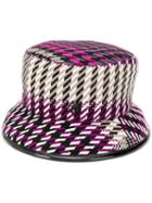Maison Michel Check Print Hat - Pink