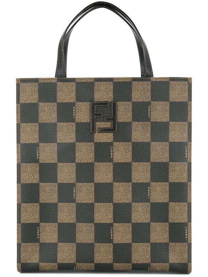 Fendi Pre-owned Check 2way Tote - Brown