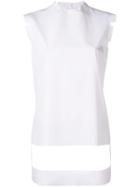 Maison Margiela Cut-out Paneled Top - White