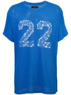 Amiri Oversized Number Print T-shirt - Blue