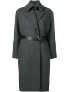 Iro Belted Single Breasted Coat - Grey