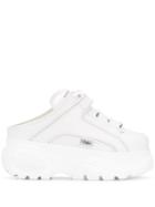 Buffalo Mule Platform Sneakers - White