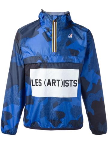 K-way X Les Artist Logo Print Jacket, Adult Unisex, Size: Xl, Blue, Polyester