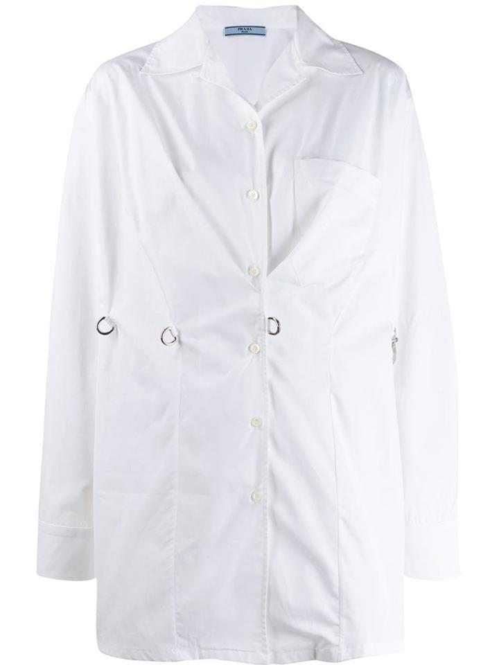 Prada Hook Fastening Shirt - White