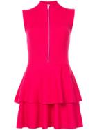 Boutique Moschino Zipped Ribbed Dress - Pink & Purple
