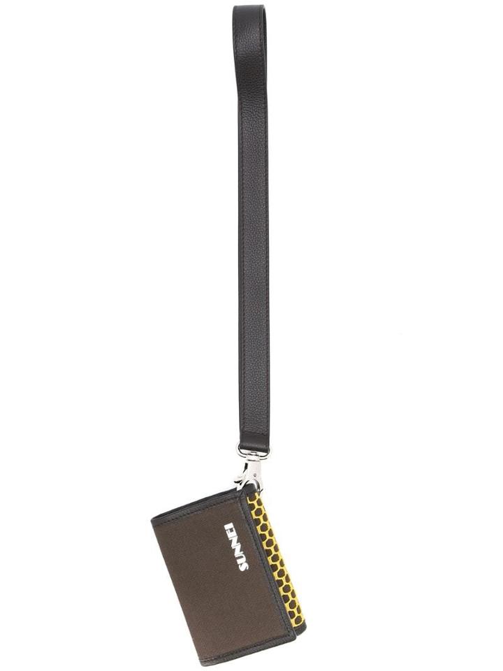 Sunnei Mesh Logo Wallet - Brown