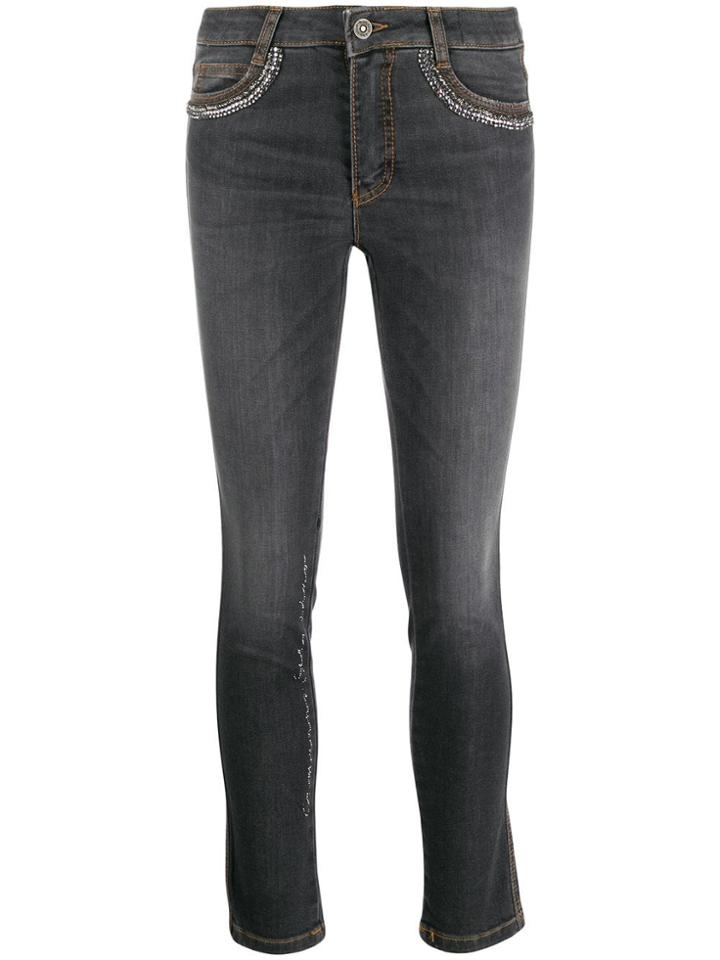Ermanno Scervino Embellished Skinny Jeans - Black