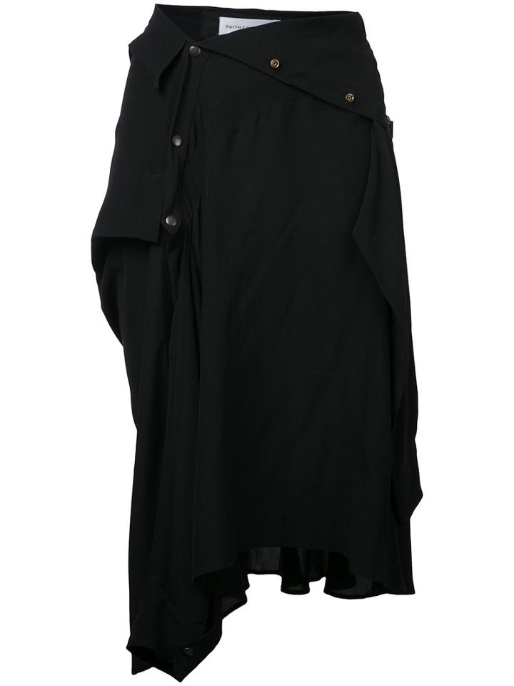 Faith Connexion - Draped Skirt - Women - Silk - Xs, Black, Silk