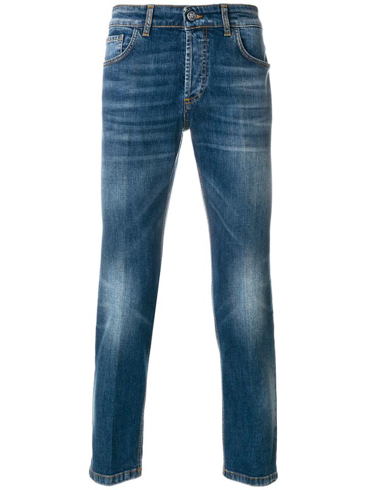Entre Amis Stonewashed Slim-fit Jeans - Blue