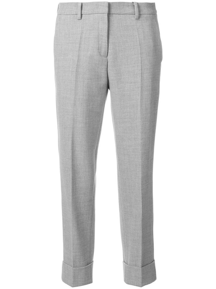 Cambio Cropped Tapered Trousers - Grey