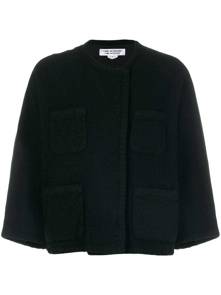 Comme Des Garçons Comme Des Garçons Cropped Pocket Jacket - Black